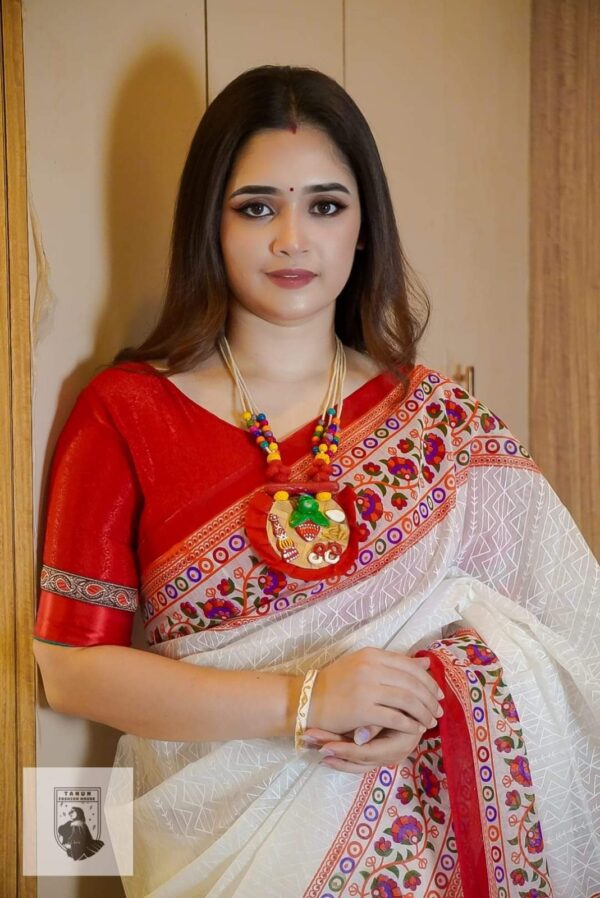 প্রিমিয়াম হাফ সিল্ক জামদানি শাড়ি – SP 07